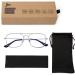 JM Aviator Computer Blue Light Blocking Glasses  Square Eye Protect Video Eyeglasses Anti Glare Men Women Silver Frame Black Temple Tips - Buy Online on GoSupps.com