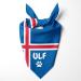 Dog hollow motif: football games sports Olympic games public holidays personalized triangular cloth for pets is attached to the collar (flag: Island)