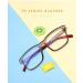 ADEWU Children's Blue Light Filter Glasses - TR90 Anti-Tiredness Rectangular Frame for Boys & Girls (Dark Gray/Red) - Buy Online on GoSupps.com