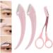 6PCS Pink Eyebrow Trimmer Set | Stainless Steel Razor with Comb | Beauty Tool for Women | Type Hair Removal Accessories - Buy Online on GoSupps.com