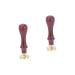 WOONEKY 2 Pcs Dispensing Plate Tool Vintage Wax Seal Stamp Handle Cosmetic Accessory Stamper Wooden Handle