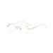 LUFF Rimless Reading Glasses for Women Fashion Lightweight Anti Blue Light Readers Classic Metal Comfortable Frame glasses Gold 4.0 x