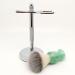 Lefeda Simply Men's No Steel Shaving Brush Set | Fashion Synthetic Brush & Double Edge Razor Holder | 2.9x6 Inches Silver | Perfect for International Shipping - Buy Online on GoSupps.com