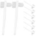 JECOMPRIS 8-part prosthesis brush with hard solid heads with flat bristles for cleaning prostheses artificial teeth and transparent mouth protection for braces white