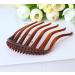 Multifunctional Hair Styling Accessories - 2pcs Plastic Inserts Combs & Ponytail Pads for Women & Girls in Black & Coffee Brown - Buy Online on GoSupps.com