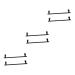 STOBAZA 6 Pcs Door Towel Rack Black Towel Rod Bathroom Towel Storage Hangers Individual Wall Hanging Simple Blackx3pcs 36X6.5X6.5CMx3pcs