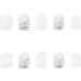 Xerling 24Pcs Silver Glitter French Press on False Nails - Rhinestone Jewelry Fake Nail Set for Women and Girls - Buy Online on GoSupps.com