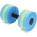 OSMOFUZE Aquatic Exercise Dumbbells - Set of 2 for Water Aerobics and Pool Fitness | Blue-Green Dumbbells - Buy Online on GoSupps.com