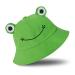 SAOROPEB Frog Hat for Adult Teens, Cute Frog Bucket Hat, Cotton Bucket Hat Funny Hat Fisherman Hat for Men Women Green