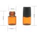 Furnido 25 Pack 1ml Amber Glass Roll on Bottles with Stainless Steel Roller Ball - Perfect for Essential Oils, Perfume, and Cosmetics - Buy Online on GoSupps.com