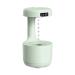 TVACHI 800ml Cool Mist Maker LED Display Anti-Gravity Water Droplet Humidifiers 4H Power-off Protection for Bedroom Living Room Green
