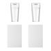 Nail art sticker women party decor 2 sets nail art stamp with lid washable silicone diy French nail templates for beauty salon - clear