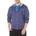 Champion Men's Powerblend Full Zip Hoodie, Mens Hooded Jacket,Mens Zip Up Jacket,Mens Hoodie Medium Classic Sky Blue Small Script