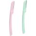 Syh & Aqye Manual Eyebrow Cutter - 2 Facial Razors for Men & Women | Lint-Free Shaving for Face Lips & Eyebrows (Pink & Green) - Buy Online on GoSupps.com