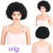 Large Afro Puff Bun Hairpiece - Synthetic Curly Chignon Wig for Black Women | Drawstring & Clips | Size SX126-1B - Buy Online on GoSupps.com