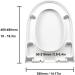 D Shape White Toilet Seat Soft Close Adjustable Hinge Quick Release Top Fixed Toilet Seat Cover Bathroom Lid (W36cm L46-49Cm) 9017 Little Surprise 9016 - Buy Online on GoSupps.com