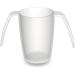 Ornamin Two Handled Mug 220ml with Spouted Lid - Transparent, Ergonomic Design for Shaky Hands - Care Feeding Cup - Buy Online on GoSupps.com