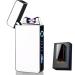 Smart Electric Lighter Arc Lighter USB Rechargeable Lighter Windproof Flameless Lighter Candle BBQ Fireworks Candles Camping Gifts for Men Husbands Fathe Plasma Double Arc Lighter For Bonfire White