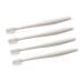 Ipetboom 4 pieces toothbrushes for home household toothbrush with ergonomic design toothbrushes made of wood medium toothbrush toothbrush baby toothbrush bristles soft fur Miss (1 Pack) khaki
