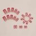 Foccna Pink Medium Acrylic False Press on Nails - 24PCS Flower Design Full Cover Nail Art Tips for Women & Girls - International Shipping Available - Buy Online on GoSupps.com