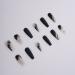 Xerling Black Gothic False Nails - Butterfly Gold Glitter Charms Rhinestones Matte Coffin Press On Nails for Women & Girls - 24 Pcs (Pattern D - Buy Online on GoSupps.com