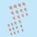 SINLOV Medium French Snowflake False Nails Nude Fake Nails Glossy Press on Nails Ballerina Acrylic Full Cover Fake Nails for Women and Girls - Buy Online on GoSupps.com