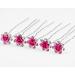 WOIWO 20 PCS Crystal Rose U-Shaped Hair Pins | Hair Accessories for Women and Girls in Pink - Buy Online on GoSupps.com