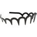 Wavy Metal Hair Band Unisex Wavy Headband Black Spring Wavy Metal Hair Band with Long Teeth Hairhoop Sports Headband Headwear Accessories Black 1pc - Buy Online on GoSupps.com