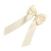 CAZSTYK Long Ribbon Bowknot Hairpin for Y2k Teens Woman Makeup Ponytail Braids Hairpin Beige