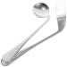 Parkinsons Utensils Adaptive Utensils Set Right Handed Grip Easy Spoon and Fork Set Stainless Steel Curved Spoon Fork Self Feeding Utensil for Disabled Elderly Patients Silver-1