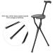 SilteD Unisex Foldable Crutch Multifunctional Lightweight Folding Aluminum Cane with Seat 3 Legs Handle Cane Walking Stick for Trade Fair Shows Traveling Resting Crutches - Buy Online on GoSupps.com