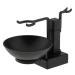 Bathroom Men Alloy Shaving Brush Bowl Stand Set Mug Cup Rack Holder Black