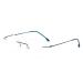 KoKoBin Round Rimless Reading Glasses Super Light Titanium Alloy Reading Aid for Men and Women (Blue 2 diopters) Blue 2 diopters