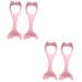 Healeved 4 Pcs Mascara Brush Massaging Eye Mask Lash Mascara Eyeshadow Eyeliner Guide Pink