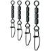 Set: 2 packs (12 pieces in total) Jenzi high-speed vertebrae with fastlock carabiner black nickel size 10 12 kg+free Petri Heil!sticker