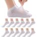 NC Boys Girls Toddler Ankle Socks 12 Packs No Show Combed Cotton Kids Socks for Outdoor Athletic Cushion Thin and Breathable Sock (white xx_l)