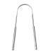 Tongue scraper |Cleaner-Schaber tongue |Tongue scraps made of stainless steel treatment of bad breath for oral care tongue scraper for adults reduced concerns safe blunt edges flexible silver U-shaped tongue scraper
