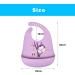 Vicloon Silicone Baby Bib 2PCS - Waterproof Adjustable Bibs for Infant Toddler with Food Catcher Pocket - Owl & Swan Pink-Purple - Buy Online on GoSupps.com