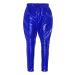 FEESHOW Kids Girls Boys Metallic Harem Dance Pants for Modern Hip Hop Sports Gymnastic Workout Dancewear Navy Blue 15-16 Years