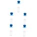 Toyvian 5 pieces baby feeder pacifier pounding tank tier food container pacifier dispenser infant press dispenser feed dispenser for baby colostrum juice nipple extruder child 14x4.6x4.6cmx5pcs bluex5stk