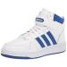 adidas Men's Postmove Mid Basketball Shoe 9.5 White/Team Royal Blue/Grey