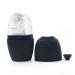 Face ice cubes Form silicone fold swelling face icing roller shape leakage -proof moisturizing reusable massage device black