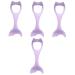FOMIYES 4pcs Mascara Brush Mascara Applicator Silicone Eyeliner Aid Eye Makeup Tool Template Multifunction 1 count (Pack of 1) Violetx4pcs