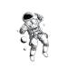 SanerLian Waterproof Temporary Tattoo Stickers - Set of 5 Astronaut Planet Designs - Buy Online on GoSupps.com