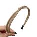 hgnxa Elegant PU Leather Headband for Casual Wear Women Hairhoop Fashion Headpieces Accessory Knotted Headband Hair Decors Milk tea color