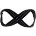 Figure 8 Loop Deadlift Straps - 70 cm, Ideal for Powerlifting & Weightlifting, Black with White Strips - Buy Online on GoSupps.com
