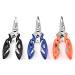 tzoxal Fishing Pliers Stainless Steel Fish Hook Remover, Saltwater Resistant Fishing Braid Scissors Braided Line Cutter, Split Ring Opener Fishing Tools 5in-3pcs