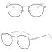 Buy HomeSoGood Light Block Discoloration Optical Glasses - Oversized Ultra Light Eye Protection for Men & Women - Ideal for Office & Computer Use (Black Silver - Buy Online on GoSupps.com