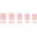 French Tip Press on Nails - Short Square Press On Nails with Nail Tips Hand Drawn White Border Design Nude Pink press on nails Acrylic False Nails Cute Artificial Nails - Buy Online on GoSupps.com