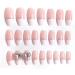 24Pcs/Set Press On Nails Pink and white nails with sparkling peach diamond long False Nails Acrylic Fake Nails Full Cover Nails Tips Artificial Finger Manicure Press on nails for Women and Girls - Buy Online on GoSupps.com